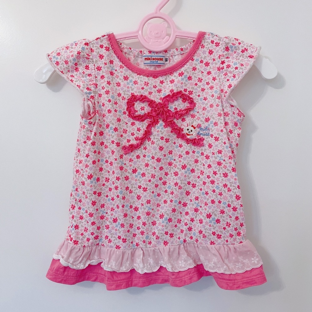 Mikihouse toddler girl's floral top